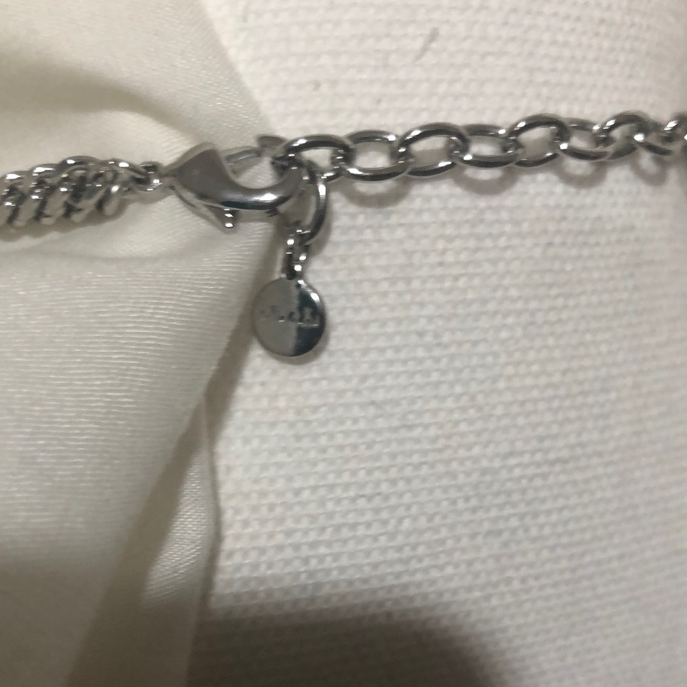 Stella & Dot Tessa Fringe Silver Toned Necklace - Picture 7 of 10